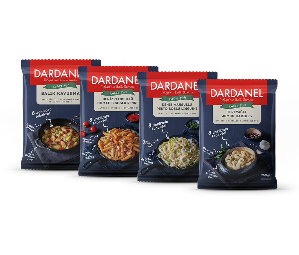 Dardanel Kolay Pişir ile 8 dakikada deniz mahsullü şef tabakları