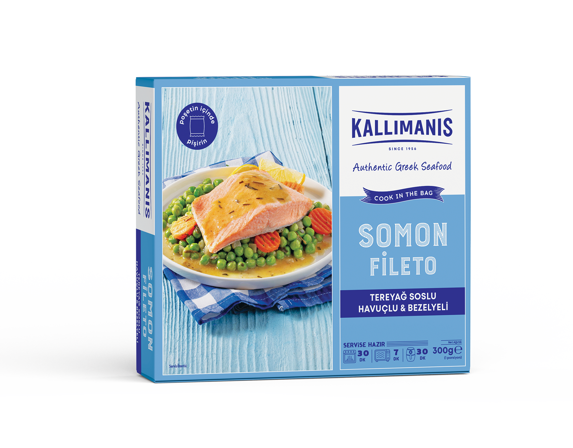 Kallimanis Cook In The Bag Somon Fileto - Tereyağ Soslu, Havuçlu ve Bezelyeli